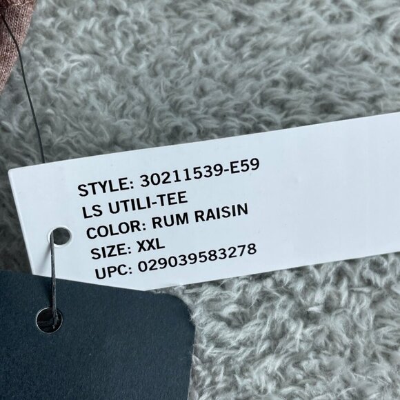 Bass Outdoor Mens XXL Long Sleeve Pocket Tee In Rum Raisin Color NWT 0957 - Picture 5 of 10